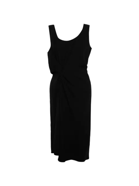 Christian Dior Pre-Owned sleeveless draped dress Black CSVM9274