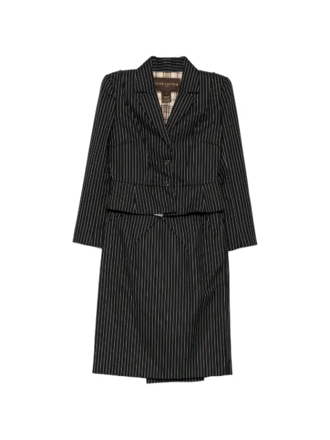 Louis Vuitton Pre-Owned striped skirt suit set Black CSVM9267
