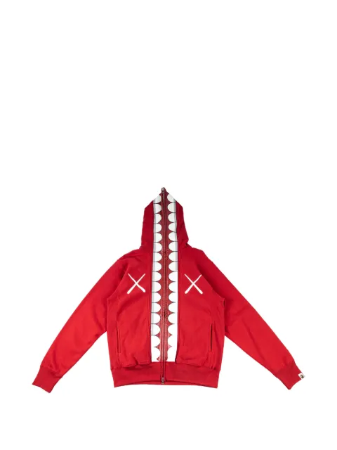 KAWS x BAPEgraphic-print hoodie Red KAWS202516