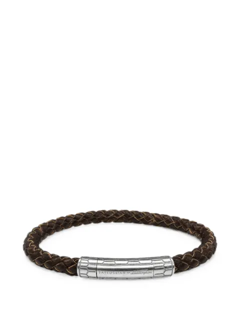 Tateossian x Lamborghini braided leather-strap bracelet Brown TABRRHSLAM0012