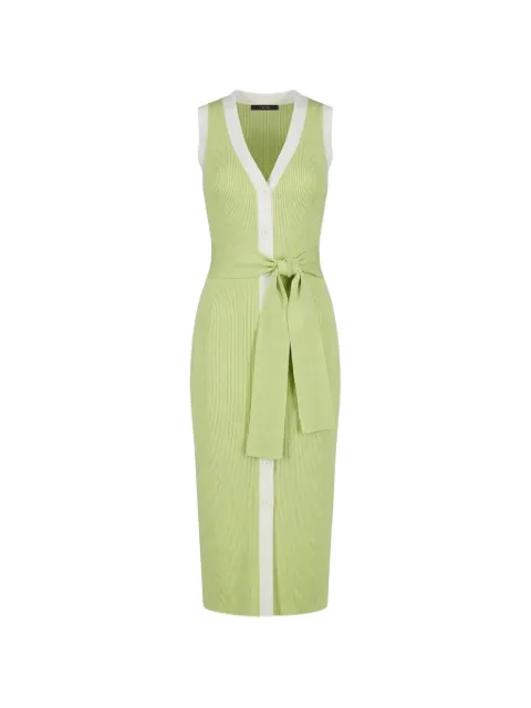 Toccin Victoria tie-front sleeveless midi dress Green TU6907K024