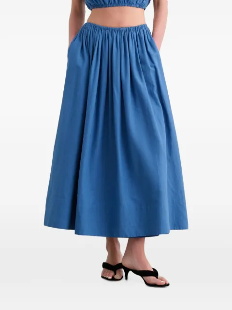 Toccin Imogen gathered midi skirt Blue TU6439S059
