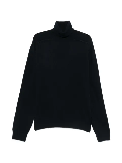 Maison Margiela raw-edge mock-neck sweater Blue S50HL0071M13303