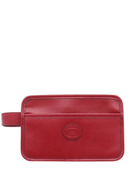 Gucci Pre-Owned 2016-2026 Calfskin Interlocking G clutch bag Red MHW04CC3BEA3LSYA