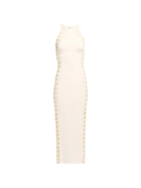 Elie Saab bow-detailed cut-out maxi dress Neutrals D1145NS26VI001