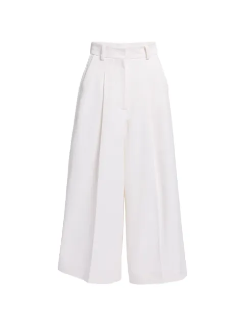 Elie Saab cotton piqué cropped trousers White P0214NS26PO030