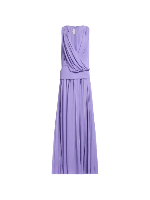 Elie Saab draped silk maxi dress Purple D1166NS26SI001