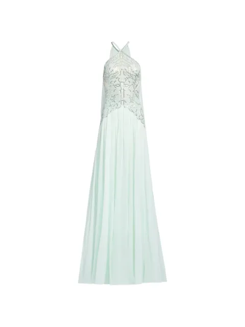 Elie Saab halter-neck maxi dress Green D1178NS26YA063