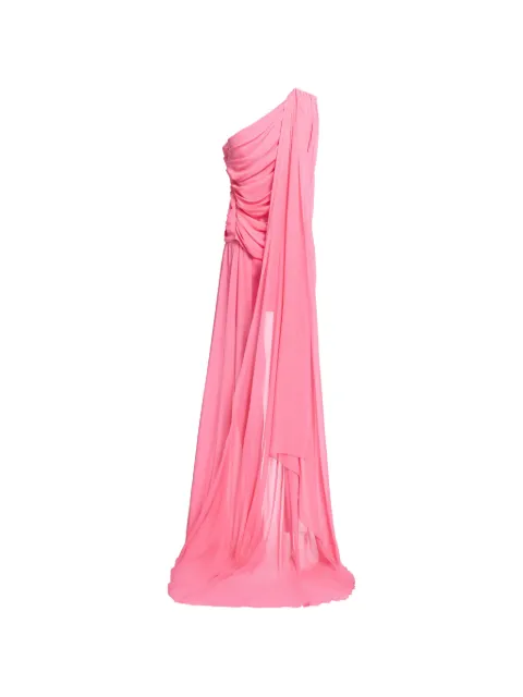 Elie Saab one-shoulder draped mini dress Pink D1147NS26SI001