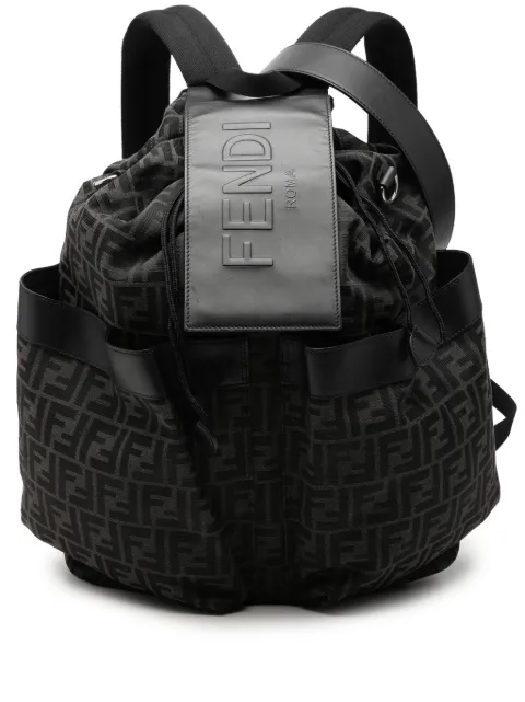 Fendi Pre-Owned 2018-2026 Large FF Jacquard Strike backpack Grey 7E2BYJJ6D8OUL2J7