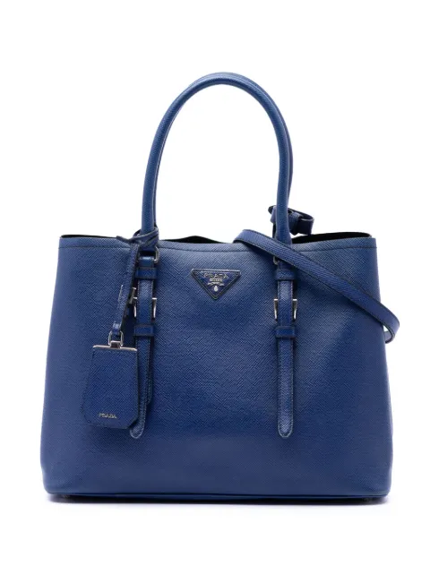 Prada Pre-Owned 2013-2026 Saffiano Soft Shopping Convertible Tote satchel Blue H3RY4TESXH1K9U2S