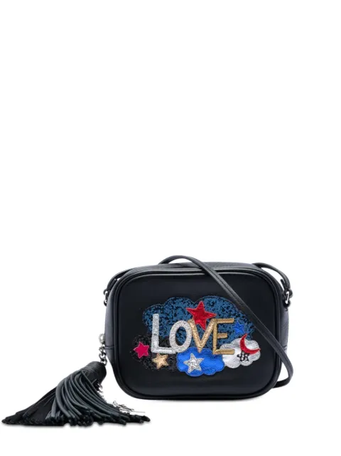 Saint Laurent Pre-Owned 2016 Mini Embroidered Nappa Love Blogger Camera Bag crossbody bag Black FSMOTE11J5SK71MP