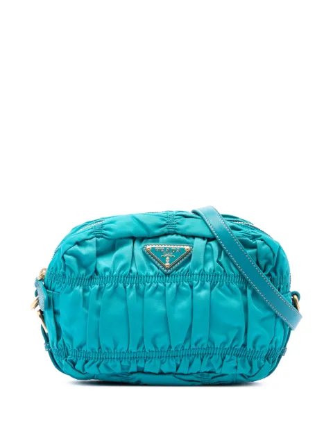 Prada Pre-Owned 2013-2026 Tessuto Gaufre crossbody bag Blue D69KL0YE3TQCL6OR