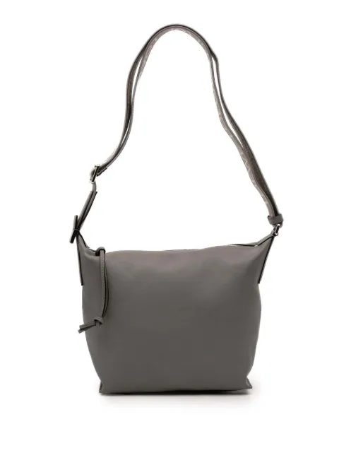 Loewe Pre-Owned 2023 Small Calfskin Cubi crossbody bag Grey A16H7N0D6Q7G6183