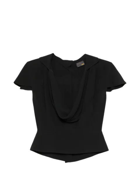 Fendi Pre-Owned draped short-sleeve top Black CSVM9290