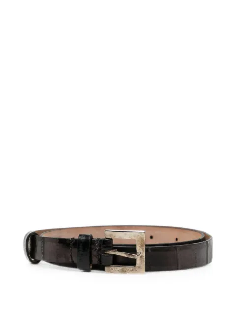 Dolce & Gabbana Pre-Owned buckle leather belt Brown CSVM9301