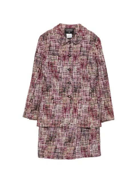 CHANEL Pre-Owned tweed skirt suit Red CSVM9304
