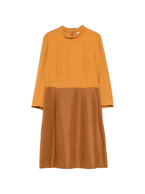 Chloé Pre-Owned two-tone silk dress Brown CSVM9303