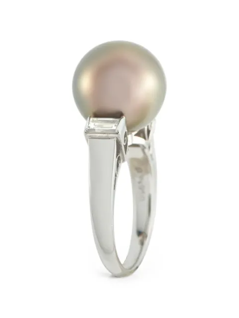 Mikimoto Tahitian pearl and diamond ring Silver MK28052026