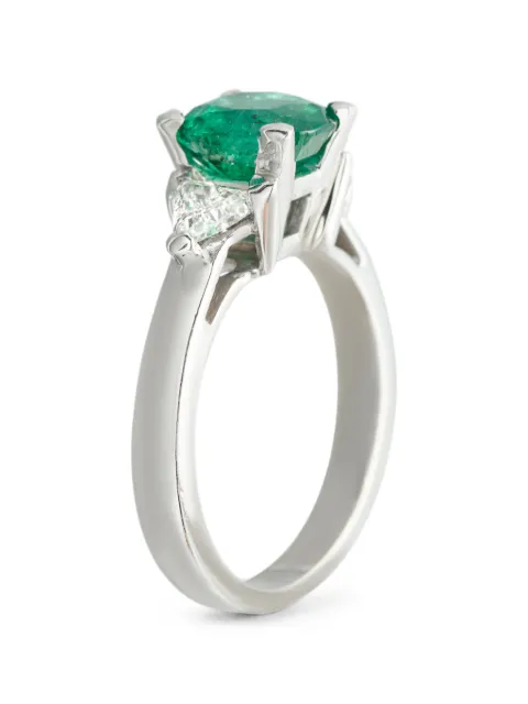 LB Exclusive emerald and diamond ring Silver MF04051826