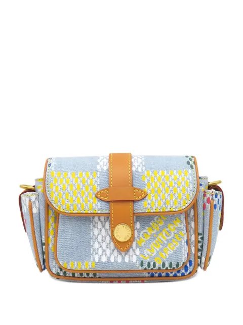 Louis Vuitton Pre-Owned 2014 LV Vers Damier Denim Cargo Wearable Wallet crossbody bag Blue IQV3VQ5SKFKLB2UV