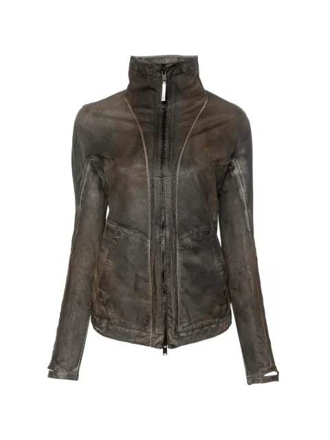 Isaac Sellam Experience distressed-finish jacket Brown SAUGRENUENEOE26