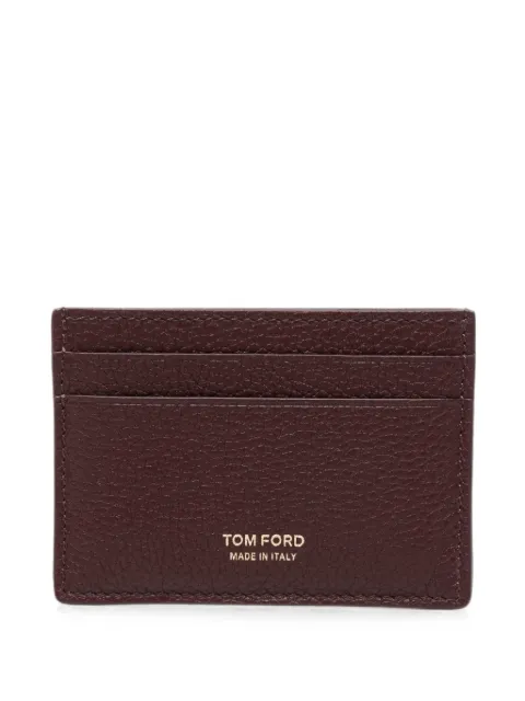 TOM FORD grained-leather card holder Red S0538LCL615N