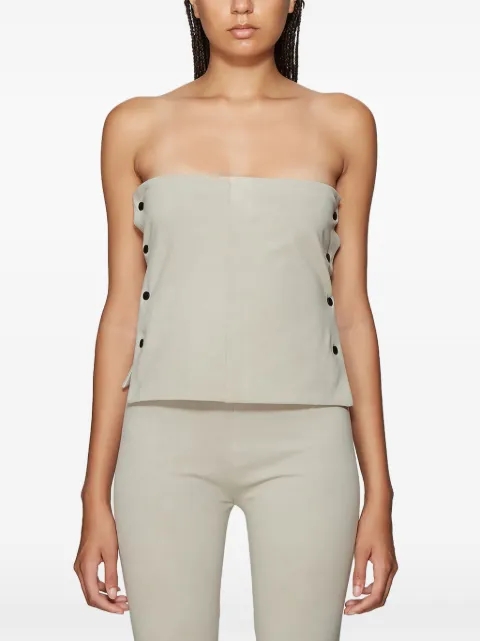 Roni Ilan button-up strapless top Neutrals RIAW19019