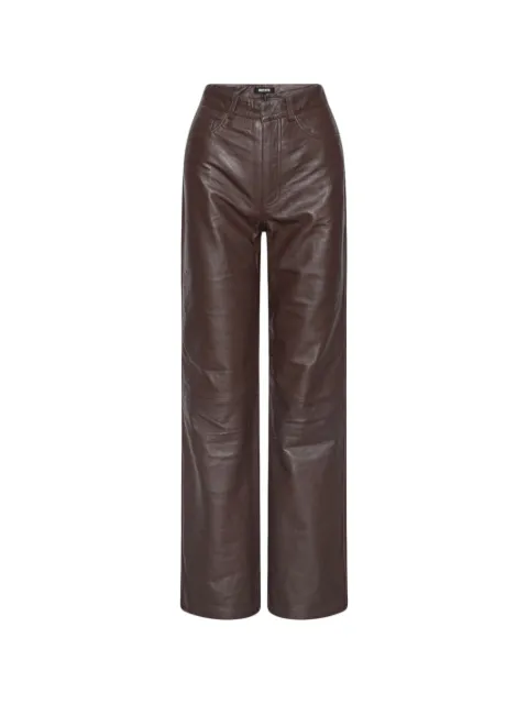 ROTATE BIRGER CHRISTENSEN high-waisted straight-leg trousers Brown 1170121667