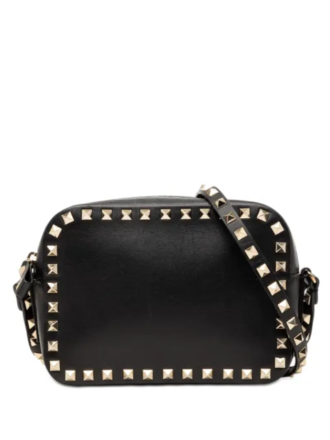 Valentino Garavani Pre-Owned 2000-2017 Leather Rockstud Camera Bag crossbody bag Black UGBTFAYRTE98ETIS