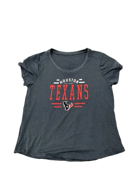 NEW ERA CAP Texans NFL logo-print T-shirt Grey NE1183