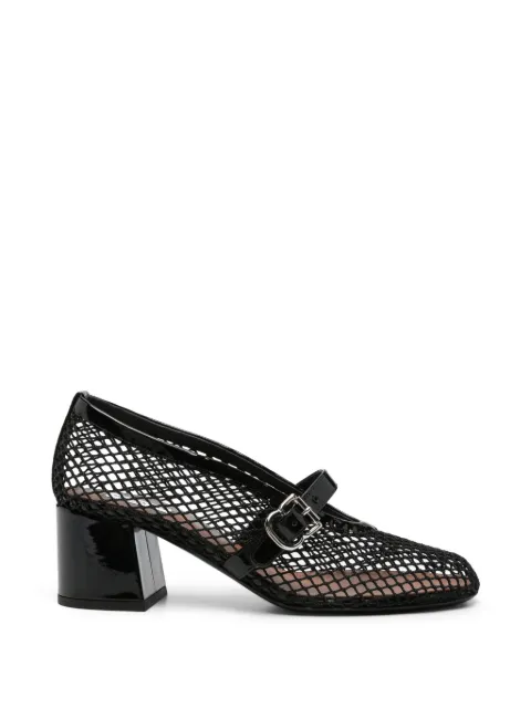 Alaïa fishnet buckle-fastening pumps Black AA3A2001A028