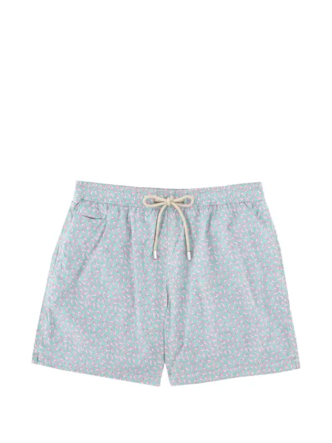 MC2 Saint Barth flamingo-print drawstring swim shorts Blue LIG001607616L5321