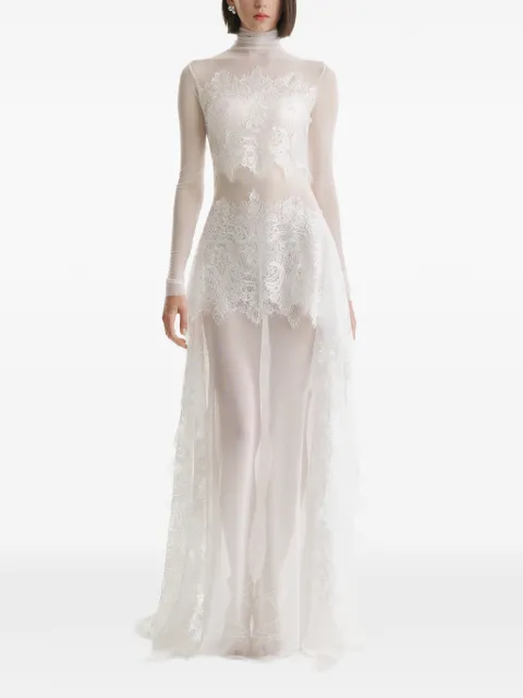 2310 STUDIO lace-trimmed maxi dress White FF68