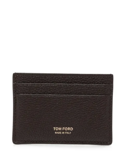TOM FORD grained leather card holder Brown S0538LCL615N
