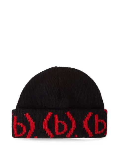 Bstroy logo-jacquard beanie hat Black BRUCKERCAP003