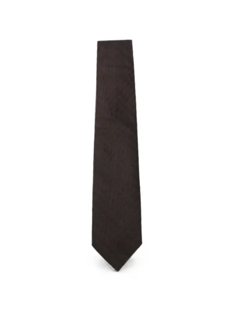 TOM FORD houndstooth-patterned tie Brown STE001S0346