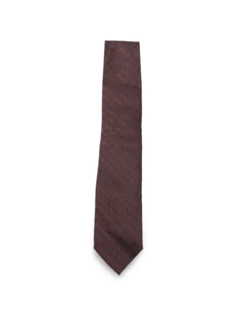 TOM FORD houndstooth-jacquard tie Red STE001S0346