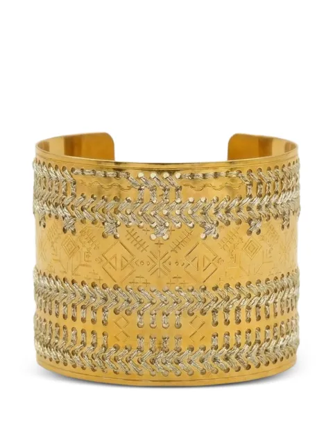 L'EIGHT STUDIO engraved wide bracelet Gold BR04GLCNTL002