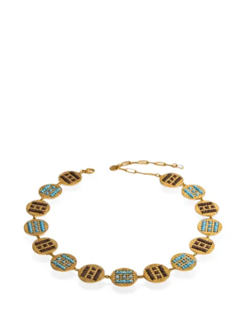 L'EIGHT STUDIO embroidered medallion choker Gold NK02GLMONBM023M6227