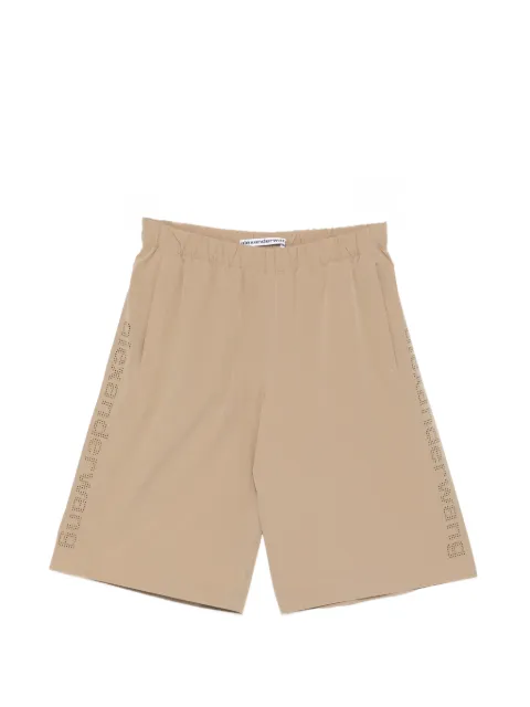 Alexander Wang perforated logo shorts Neutrals UWC3264450