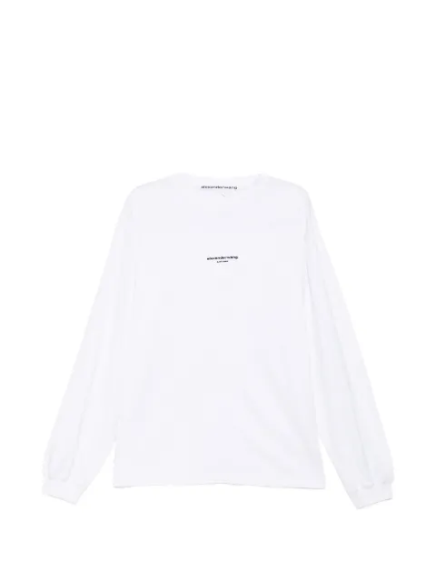 Alexander Wang logo-print long-sleeve T-shirt White UCC3261908