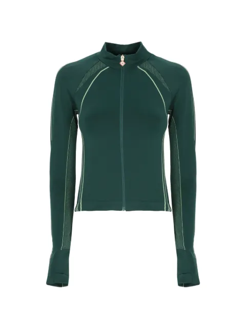 Casablanca logo-pendant zip-up track jacket Green WPF26ACT06601