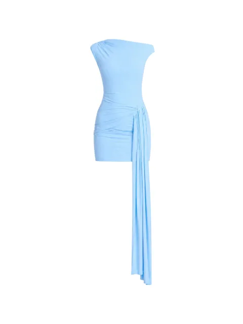 AXEL 113 Tina draped asymmetric-neck mini dress Blue TINADRAPEDMINIDRESS