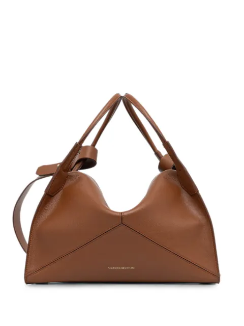 Victoria Beckham Plié leather tote bag Brown B126AAC007198A