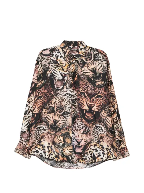 Roberto Cavalli leopard-print shirt Brown NNT740HWB76