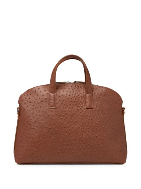 Marsèll Trasporta ostrich-effect leather tote bag Brown MB0499P026