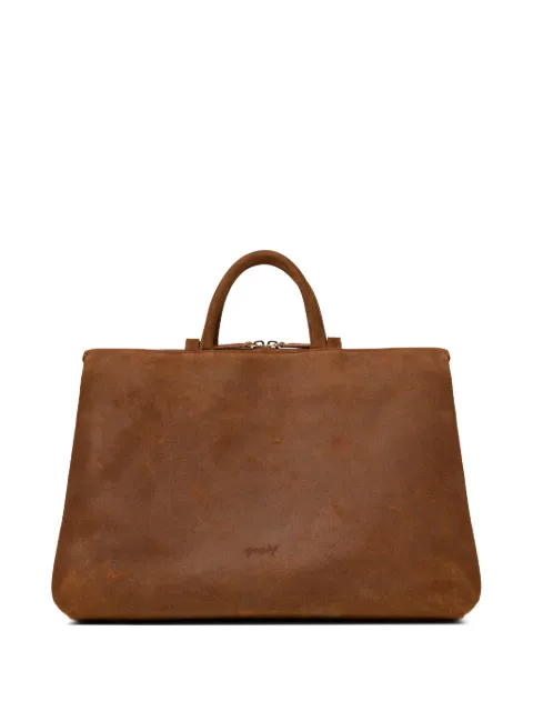 Marsèll 4 In Orizzontale suede-finish logo-debossed tote bag Brown MB0219P043
