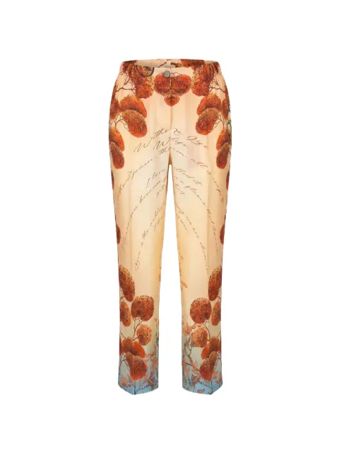 F.R.S For Restless Sleepers Etere graphic-print silk-satin trousers Neutrals PA002086TE00875