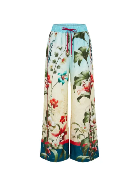 F.R.S For Restless Sleepers floral-print palazzo pants Blue PA000230TE00894